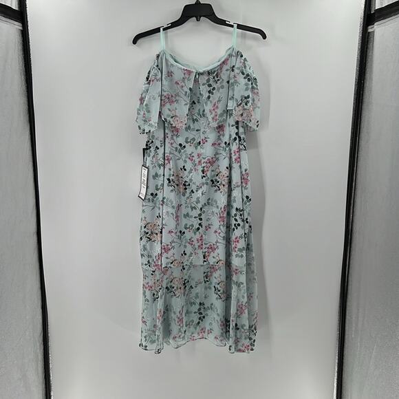 Adrianna Papell Floral Off-Shoulder Midi Dress - Picture 10 of 11